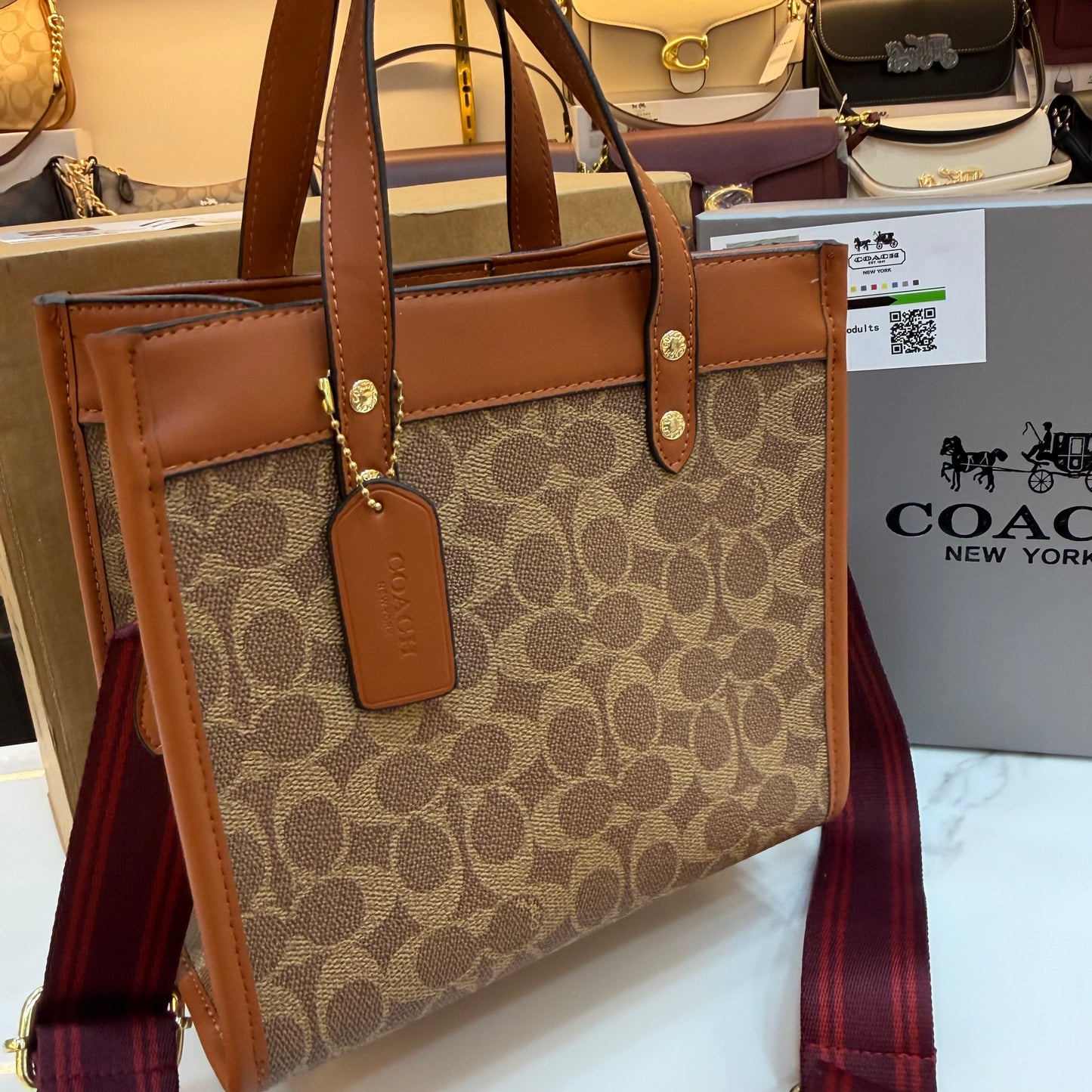 COCH Fields Crossbody/Shoulder Bag - Tan Signature