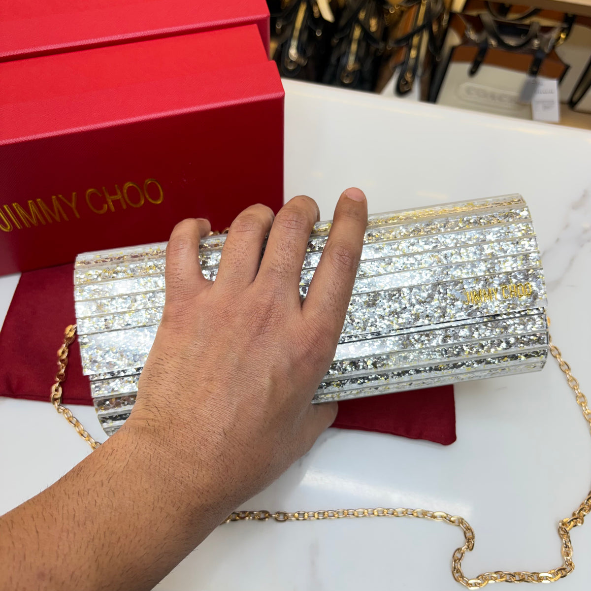 JC Candy Clutch - Silver