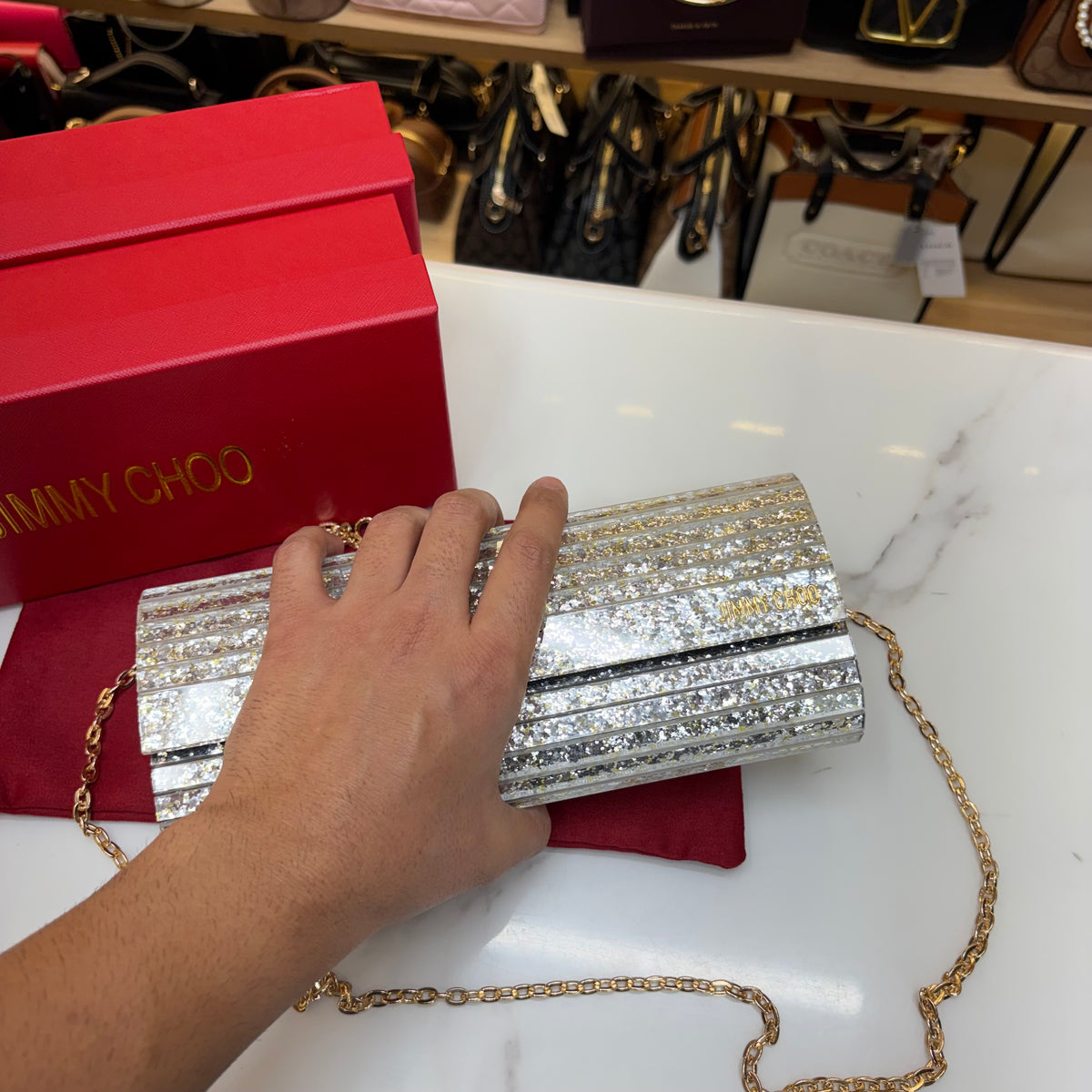 JC Candy Clutch - Silver