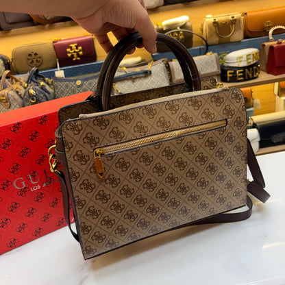 Guess Ginevra Elite Satchel - Monogram Print