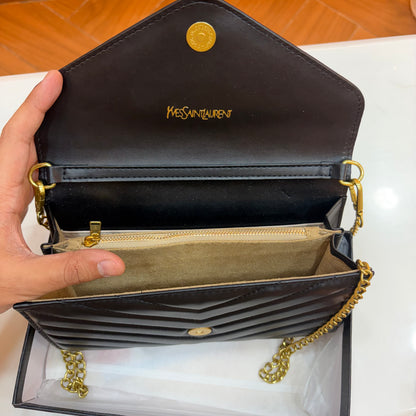 YSL Clutch Sling - Black