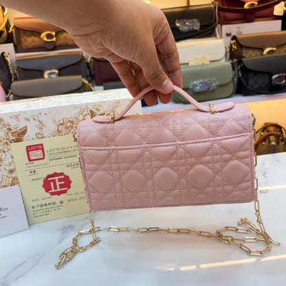 My CD Mini Bag Pink Cannage Leather
