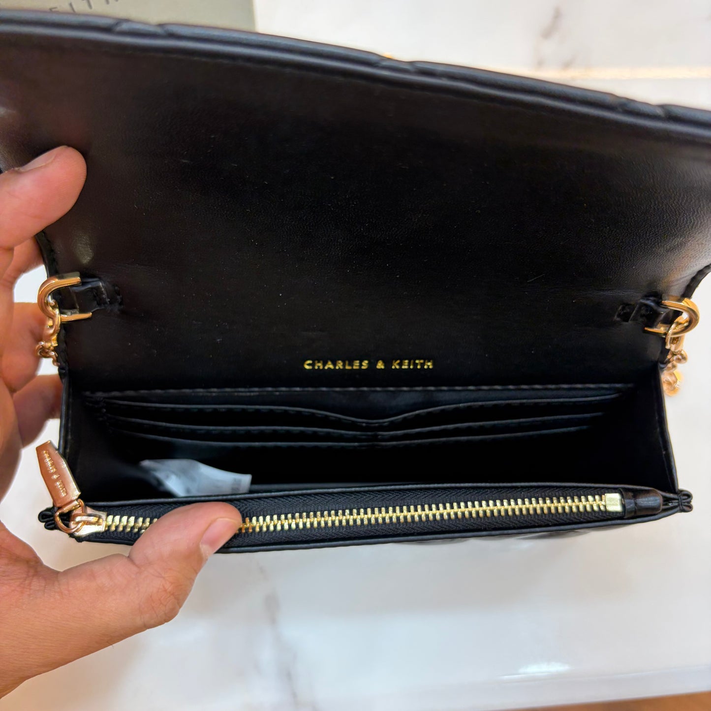 CNK Arrietty Quilted Sling Bag - Black