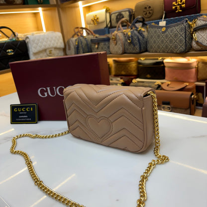 GG Mini Marmont - Beige (Ultra Premium)
