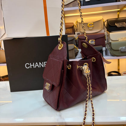 Chanel 25 Small Handbag - Wine