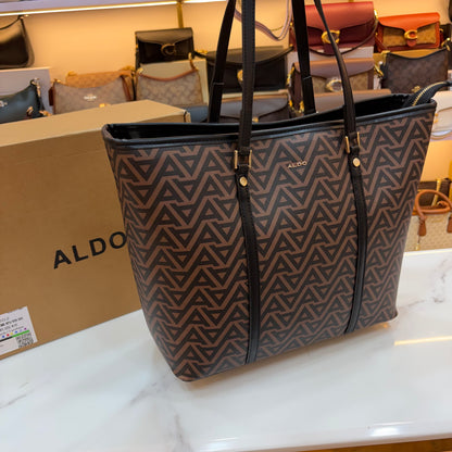 Ald Large Tote Bag - Black Brown