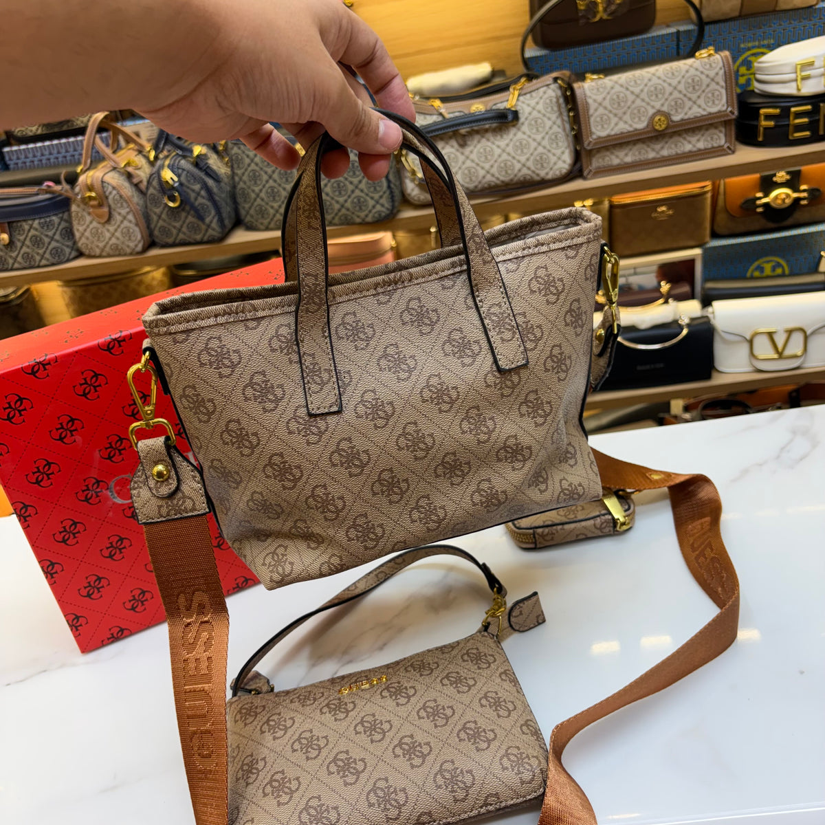 GUS 3 in 1 Satchel - Monogram  Print