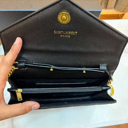 YSL Cassandre Wallet on Chain - Black