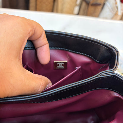 CHNL Coco Handle Flap Bag - Black