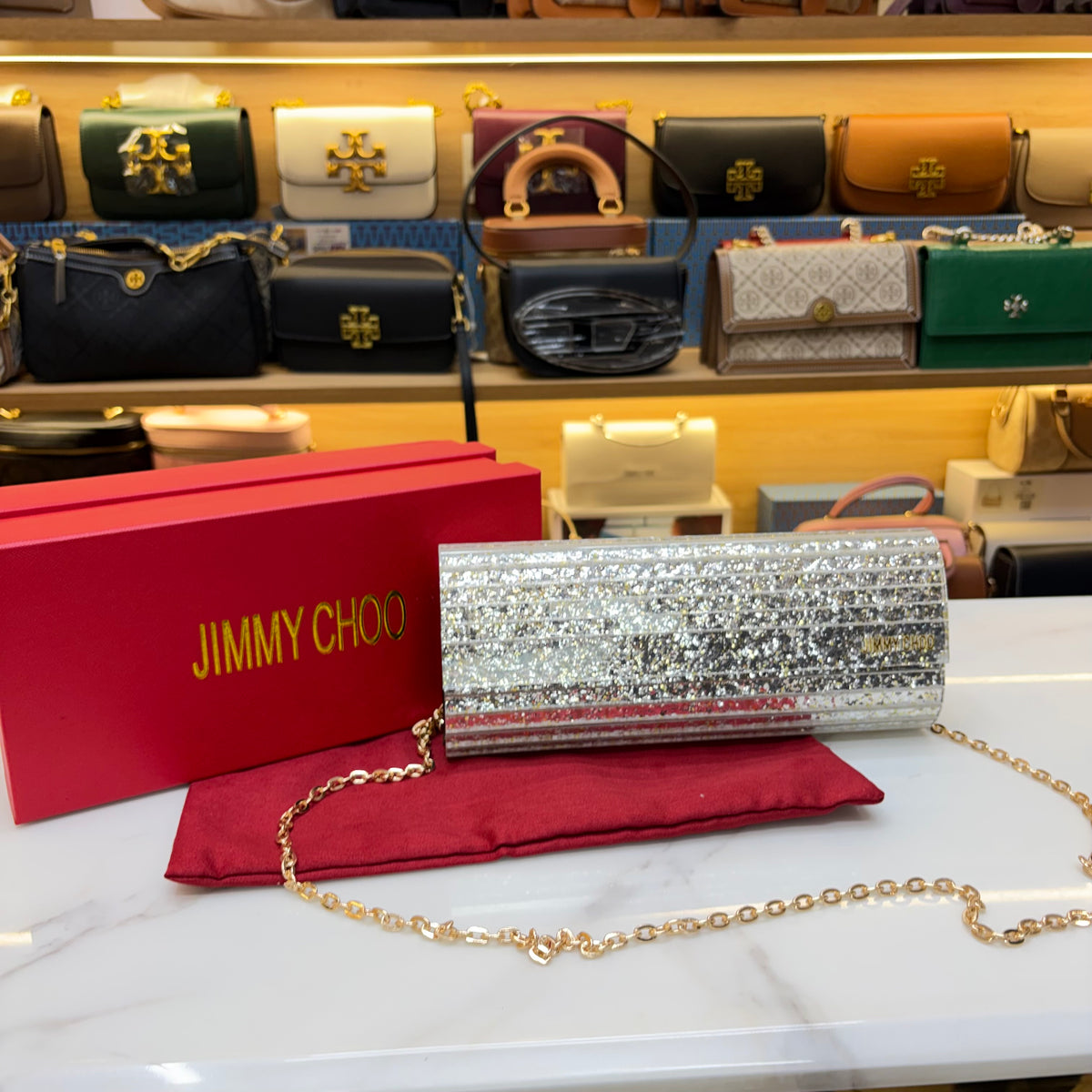 JC Candy Clutch - Silver