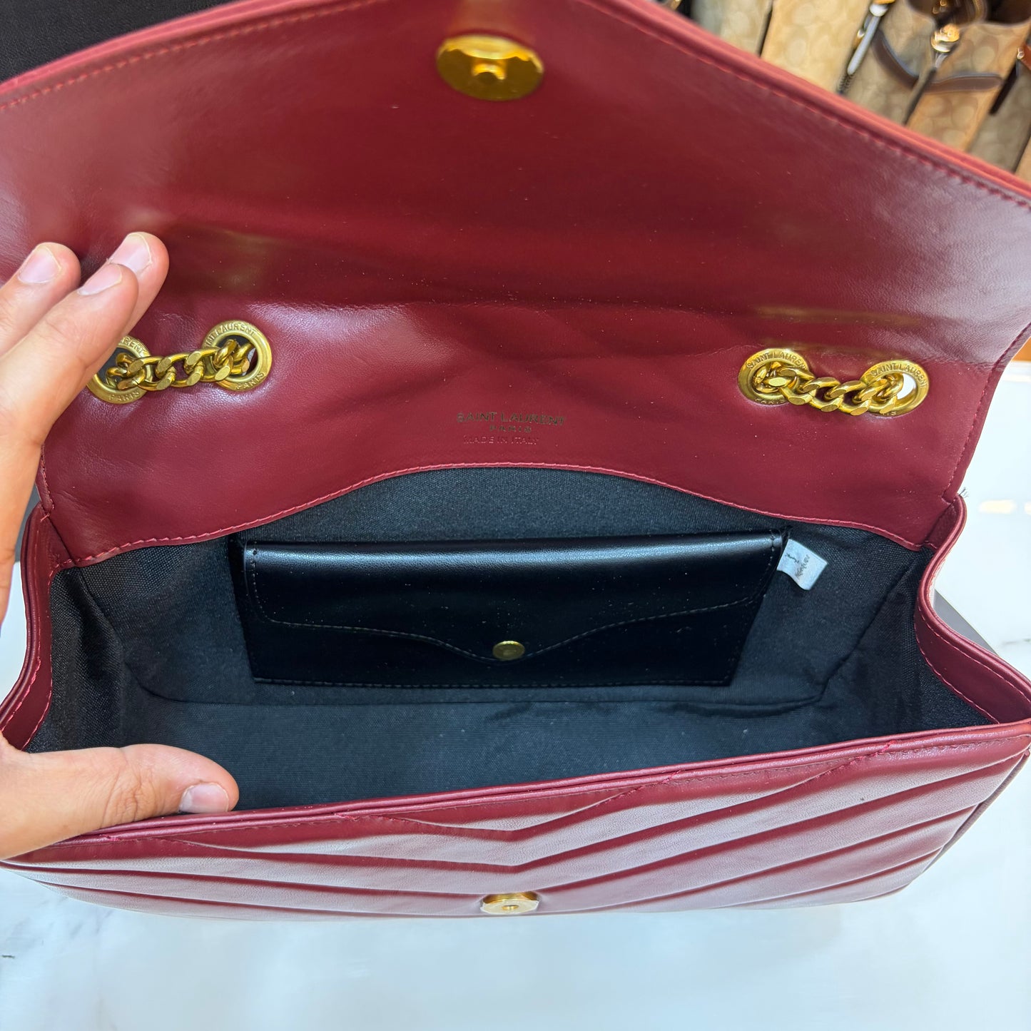YSL Loulou Shoulder Bag - Red