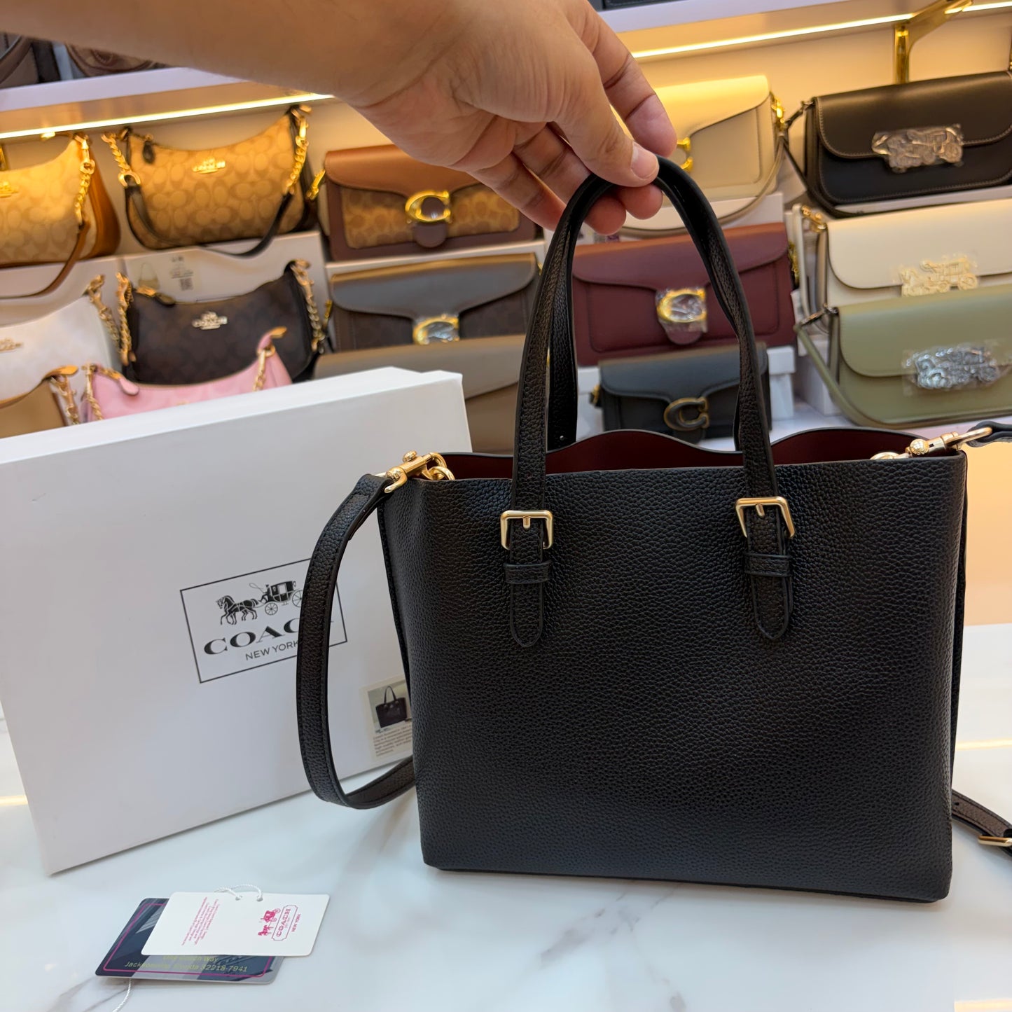 COCH MOLLIE Tote Bag Medium Size - Black