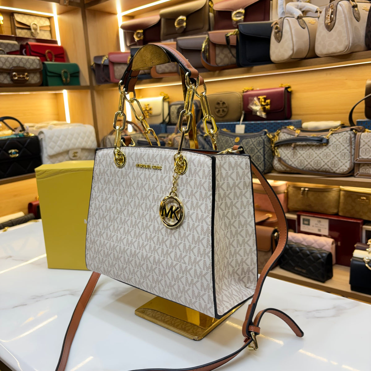 MK Cynthia Satchel - White