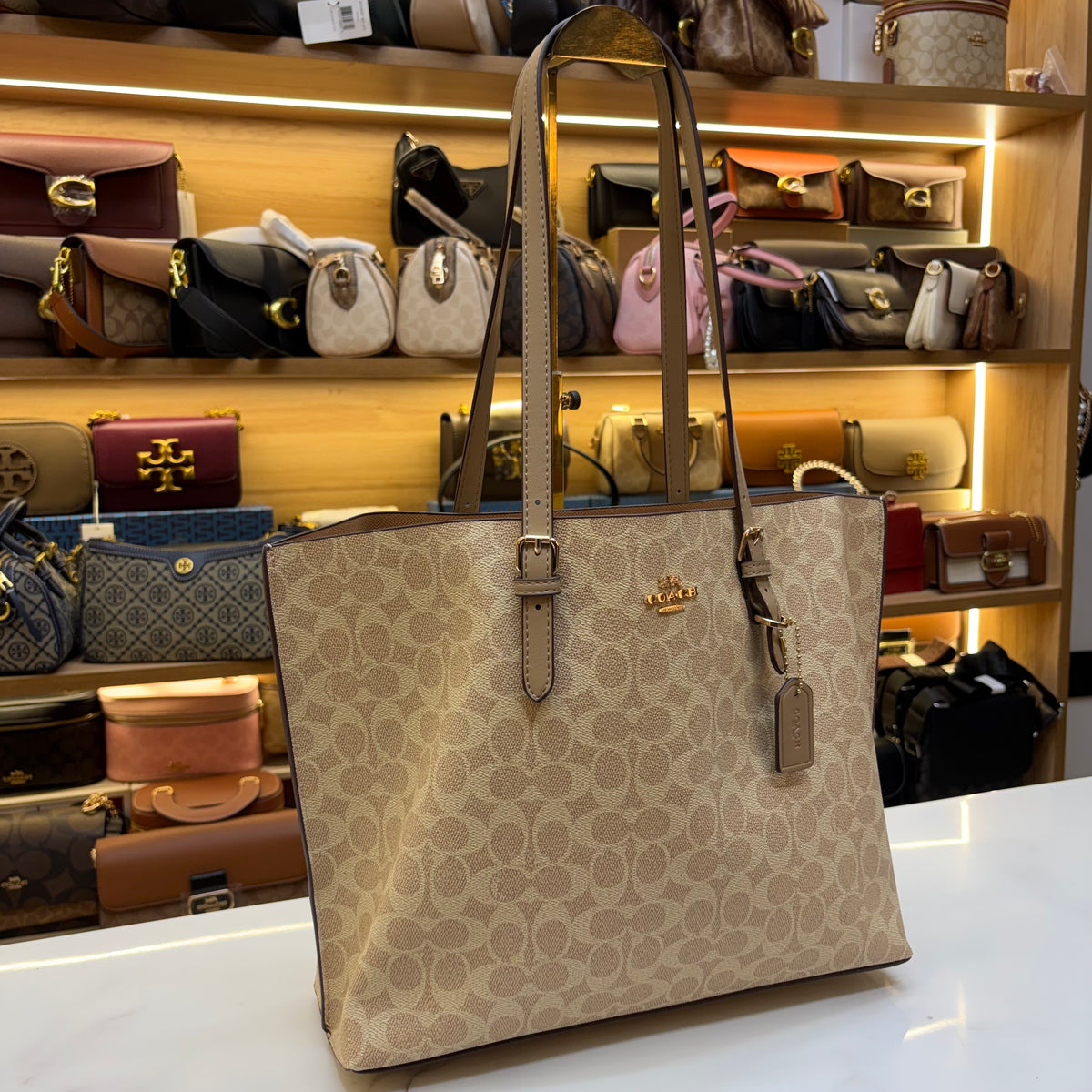 Coch Mollie Large Size Tote Bag - Milk Tea