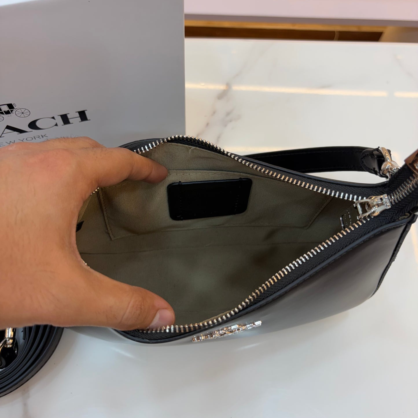 COCH TERI Sling/Shoulder Bag - Midnight Black (Smooth Texture)