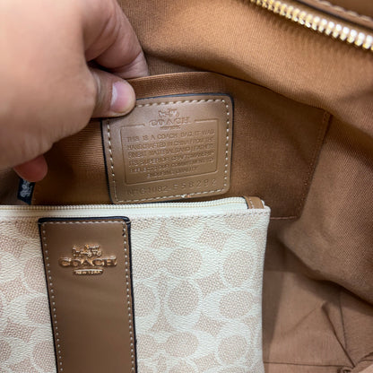 Coch Premium Tote With Wallet - Light Apricot