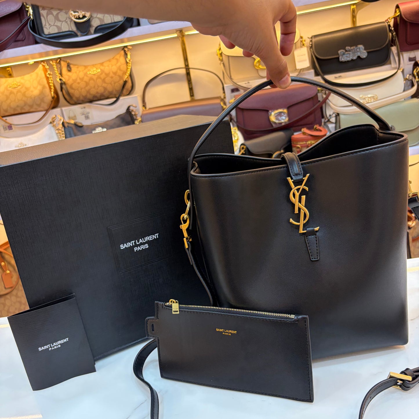 YSL Le 37 Bucket Bag - Black