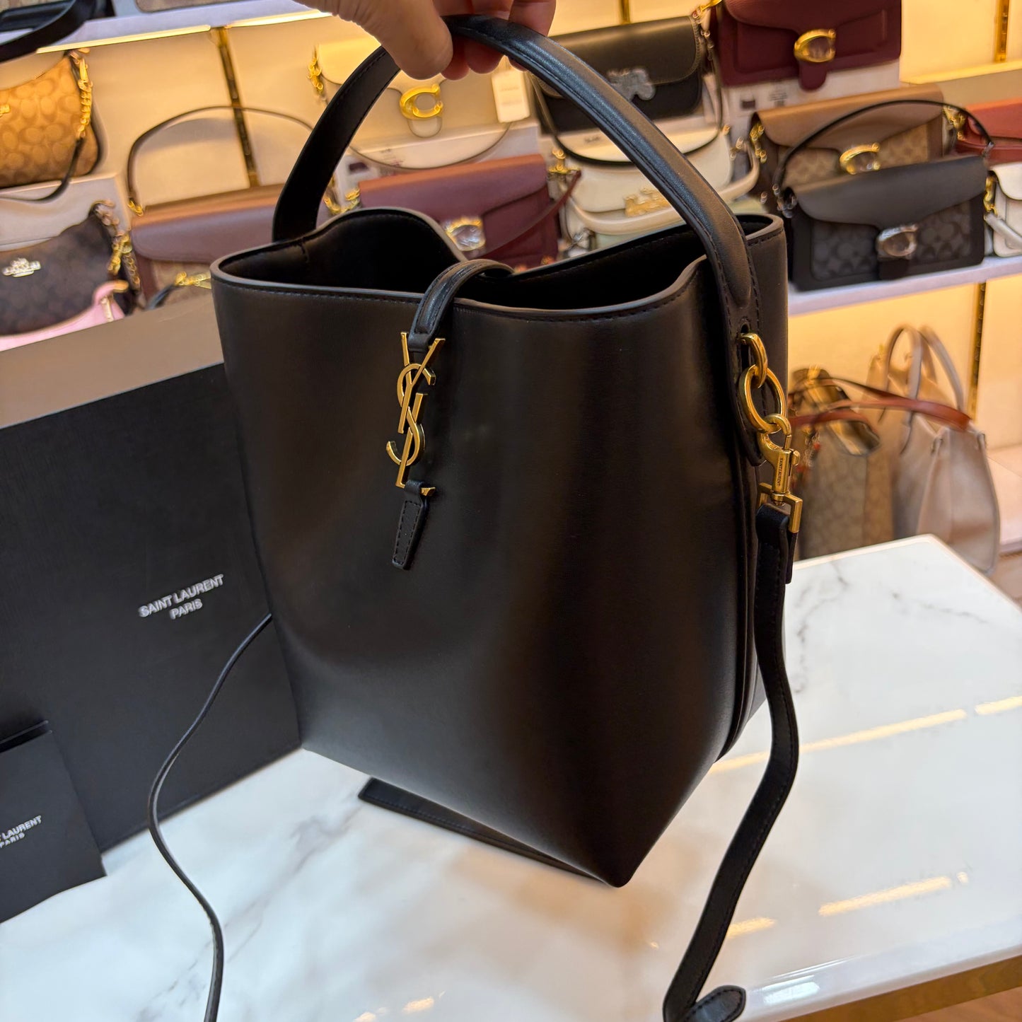 YSL Le 37 Bucket Bag - Black