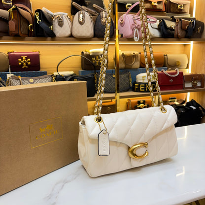 Coch Quilted Tabby Bag - White