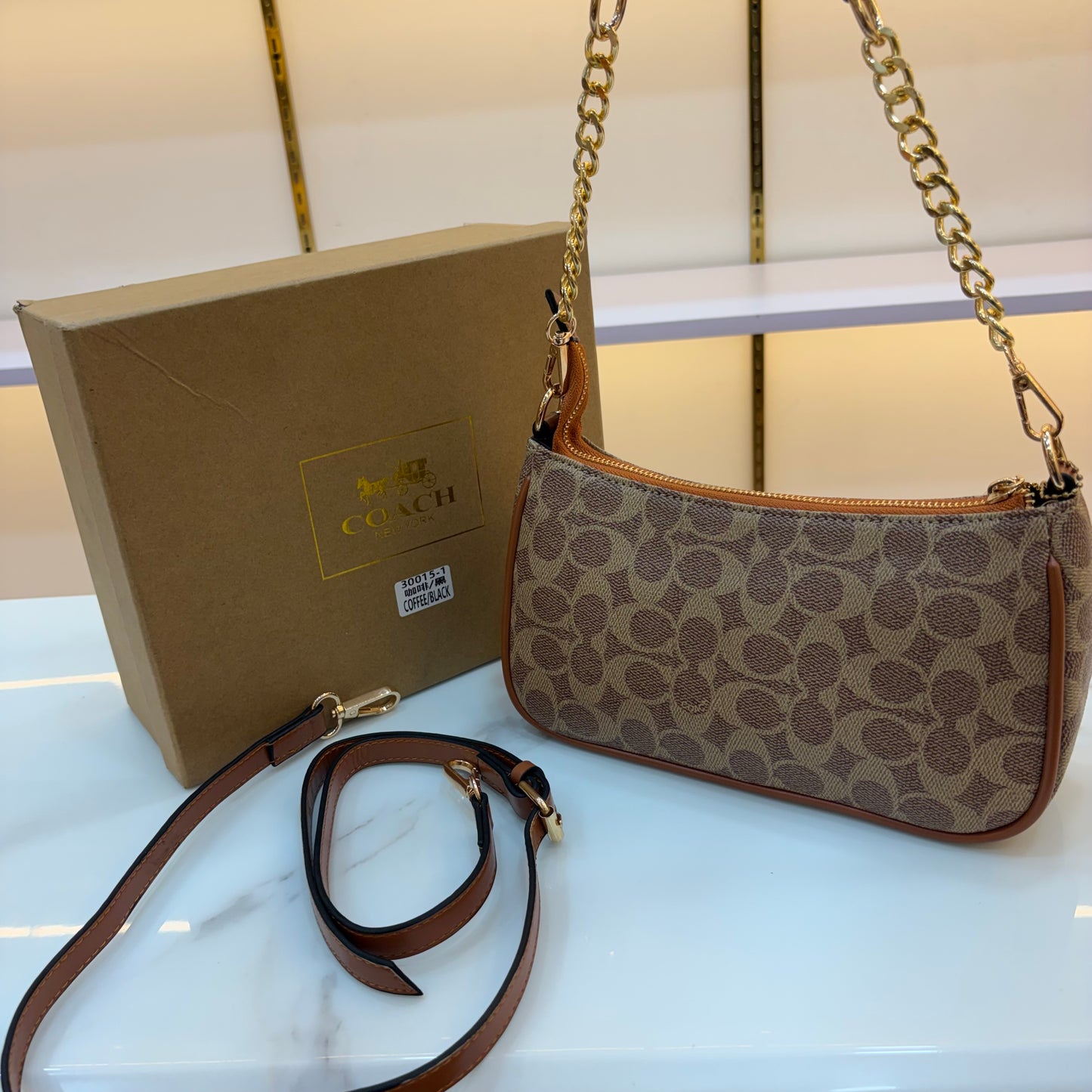 COCH TERI Sling/Shoulder Bag - Apricot (With Cherry Charm)