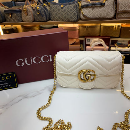 GG Mini Marmont - White (Ultra Premium)
