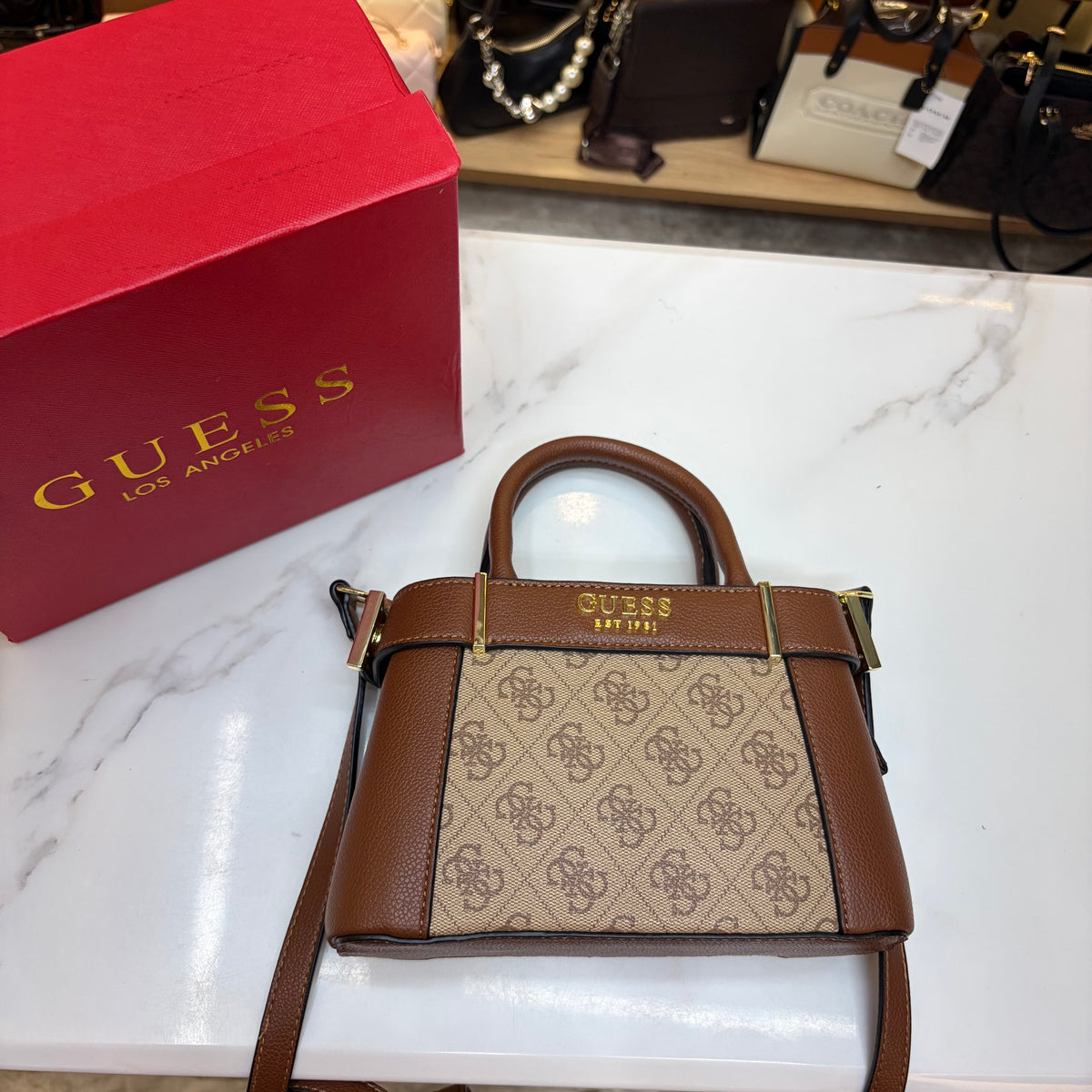 GUS Anadela Satchel Bag - Monogram Print