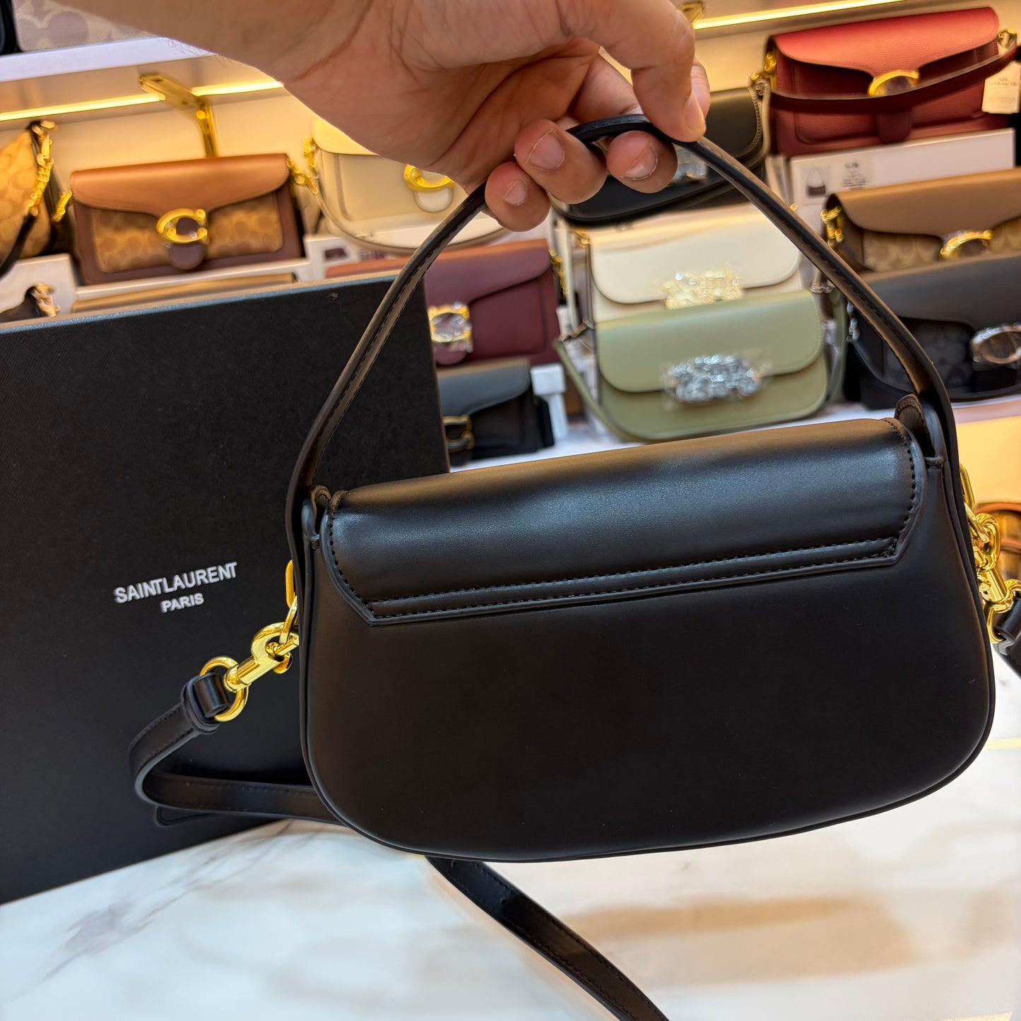 YSL Voltaire Handbag - Black