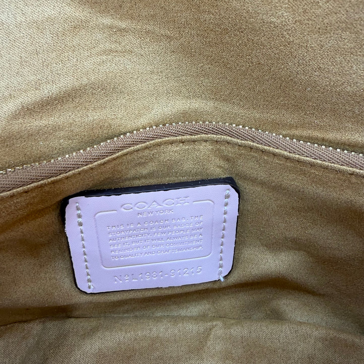 COCH Signature Canvas Brook Flap Chain Bag - Pink Colour