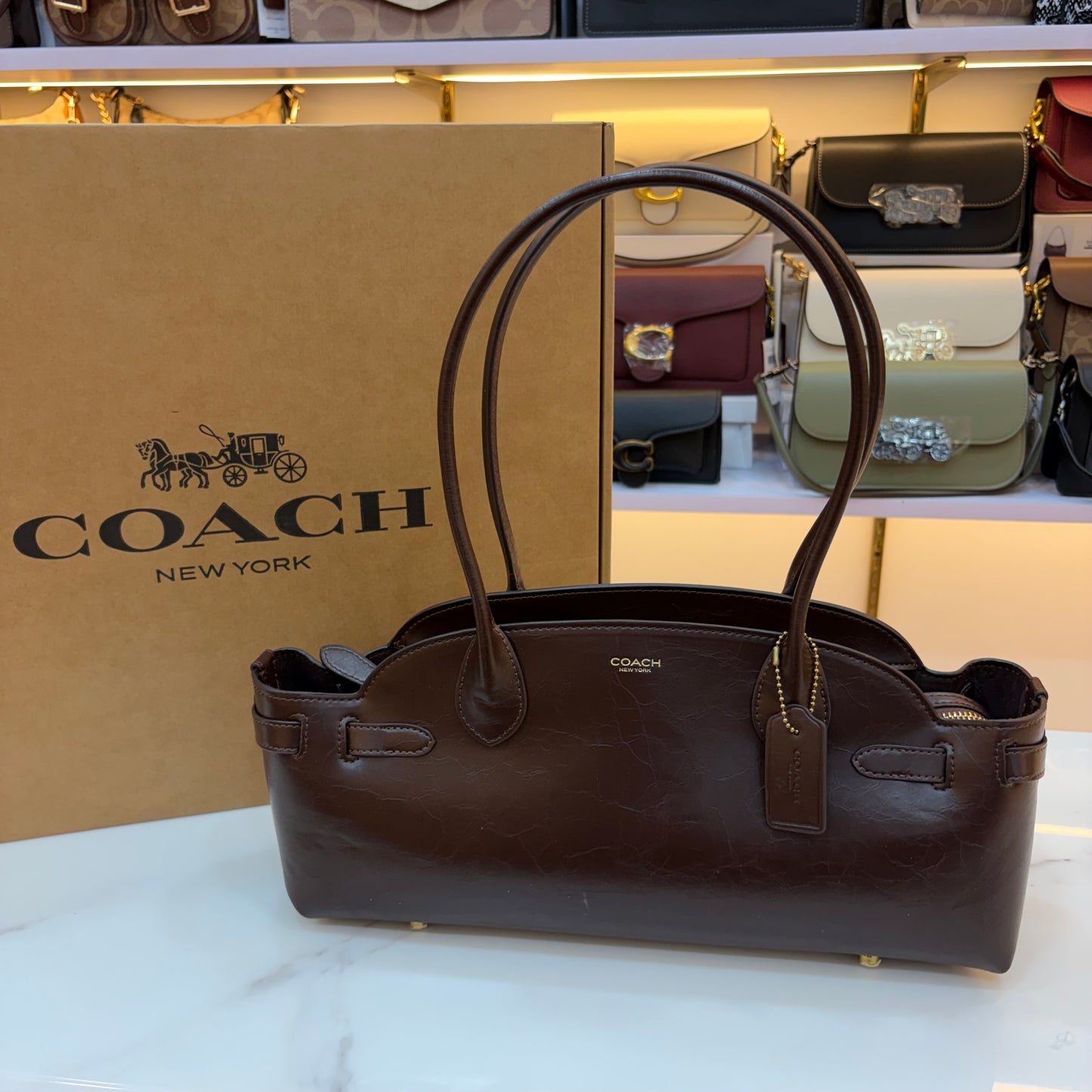 COCH Empire Carryall 34 Shoulder Bag - Brown