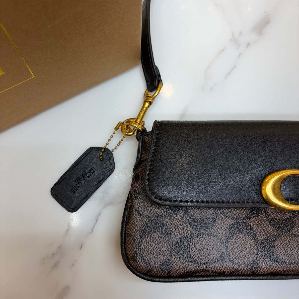 Coch Jet Shoulder/Crossbody Bag - Coffee Black