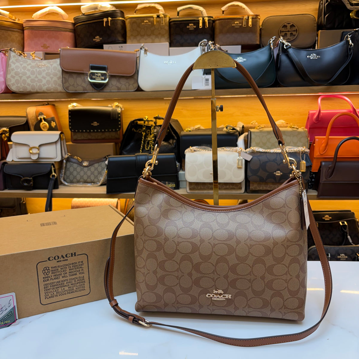 CH Laurel Shoulder Bag - Signature  Apricot