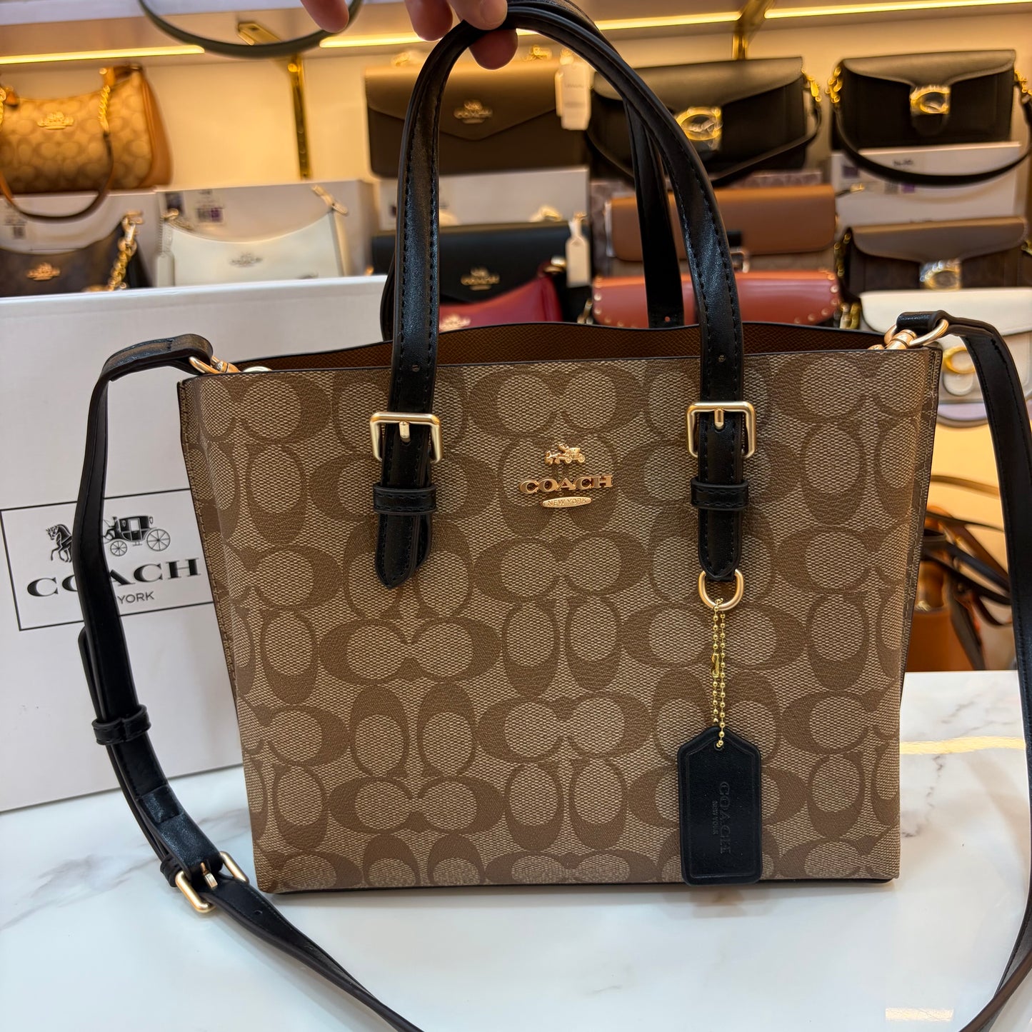 COCH MOLLIE Handbag - Medium (Apricot Black)