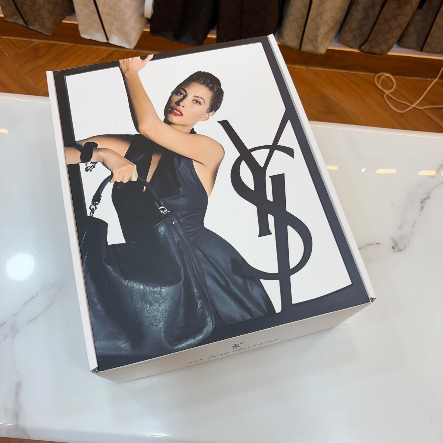 YSL Black Monogram College Leather Satchel