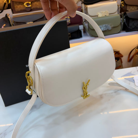 YSL Voltaire Handbag - White
