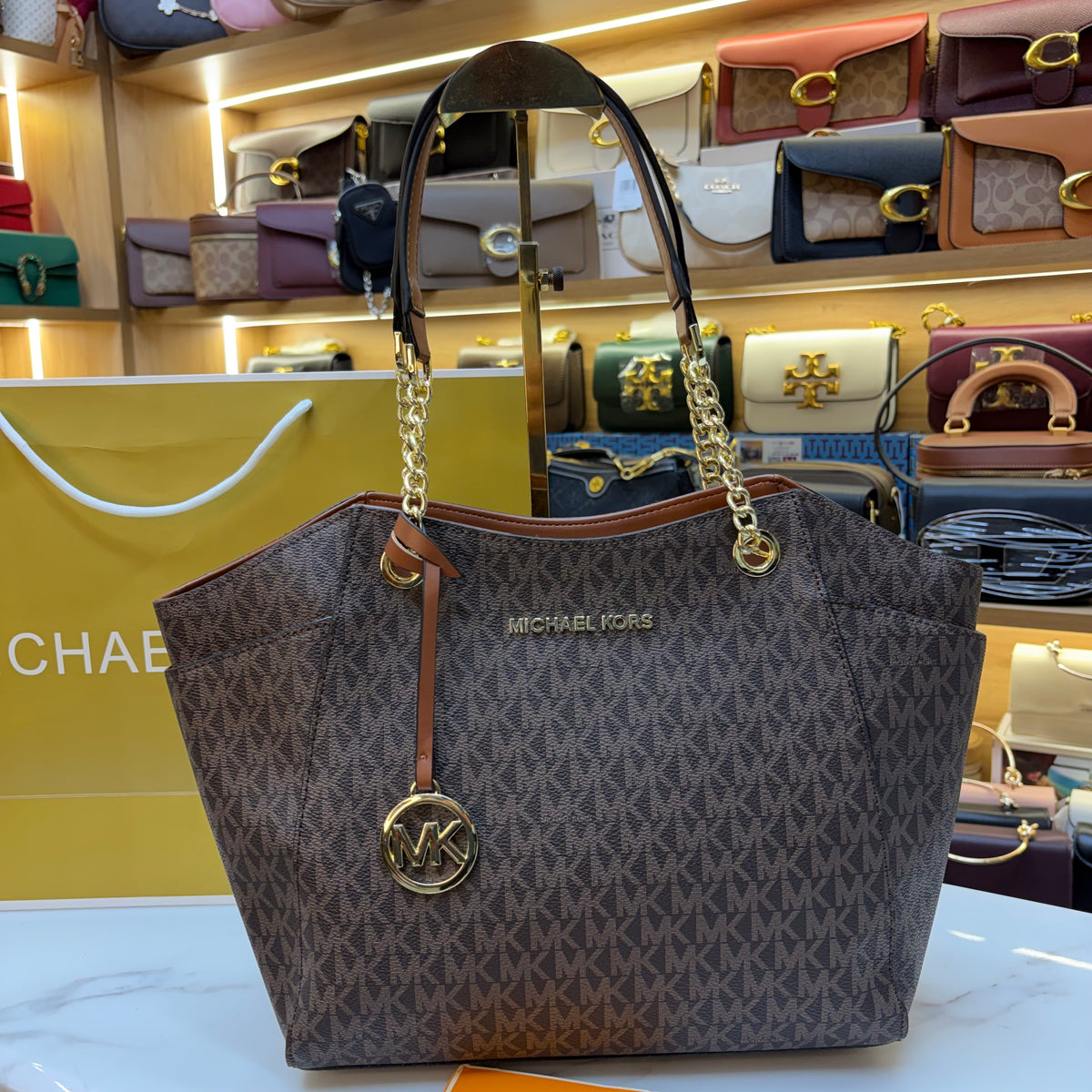 MK Jet Set Tote Bag - Brown