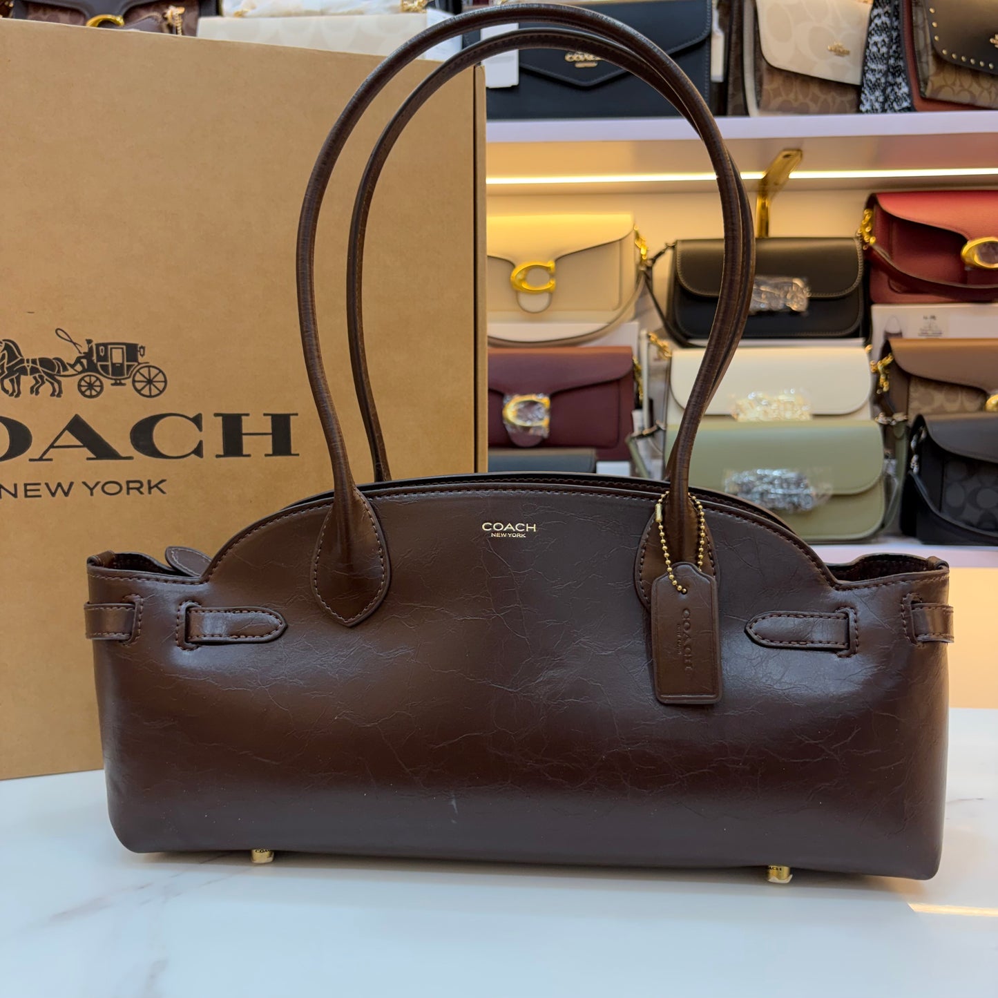 COCH Empire Carryall 34 Shoulder Bag - Brown