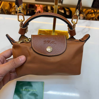 Longchamp - Le Pliage XS Crossbody Bag - Tan Brown