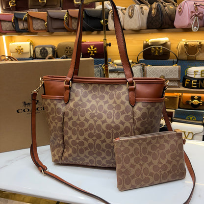 Coch Premium Tote With Wallet - Signature Colour