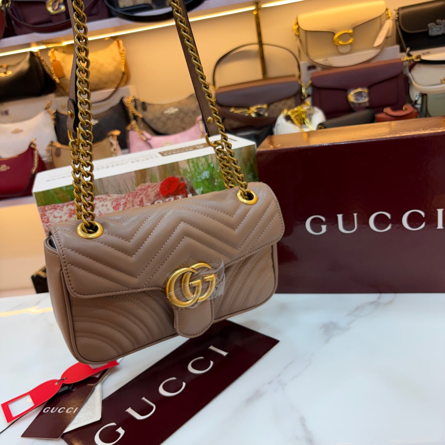 GG Marmont Sling/Shoulder Bag- Beige