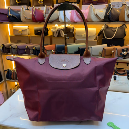 Longchamp - Le Pliage Tote Bag - Wine