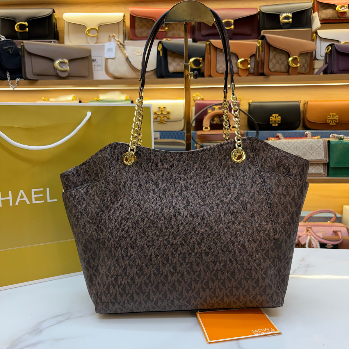 MK Jet Set Tote Bag - Brown