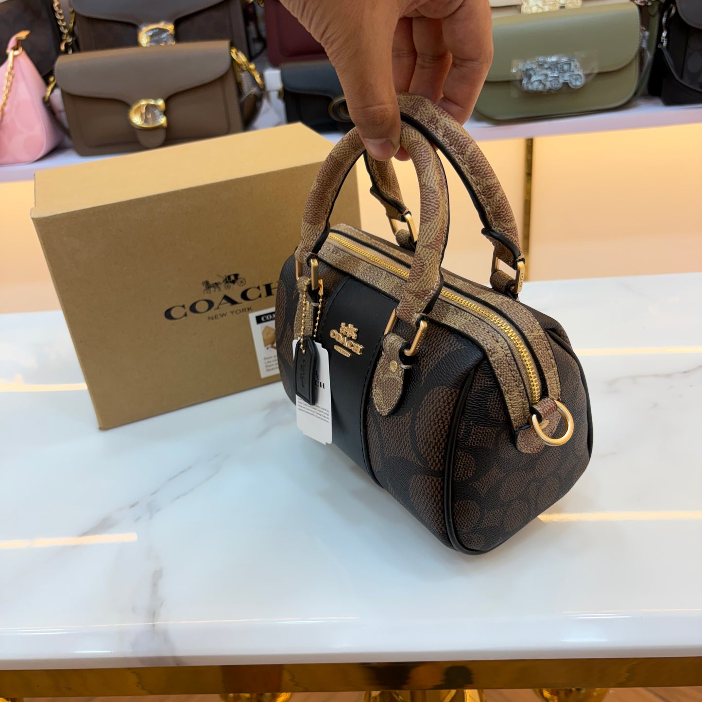 COCH ROWAN SPEEDY BAG - Coffee Apricot