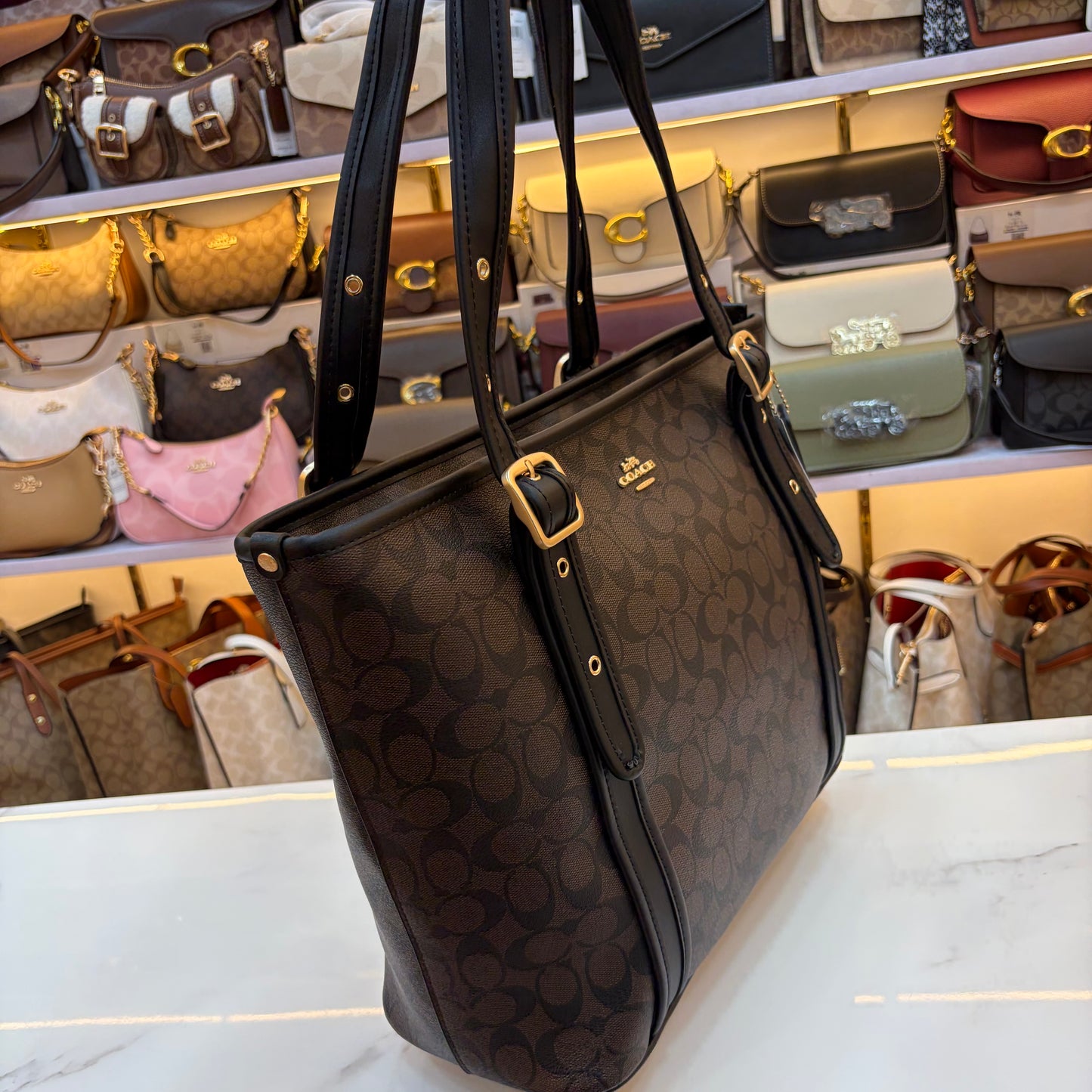 COCH ASHTON LARGE TOTE - Coffee
