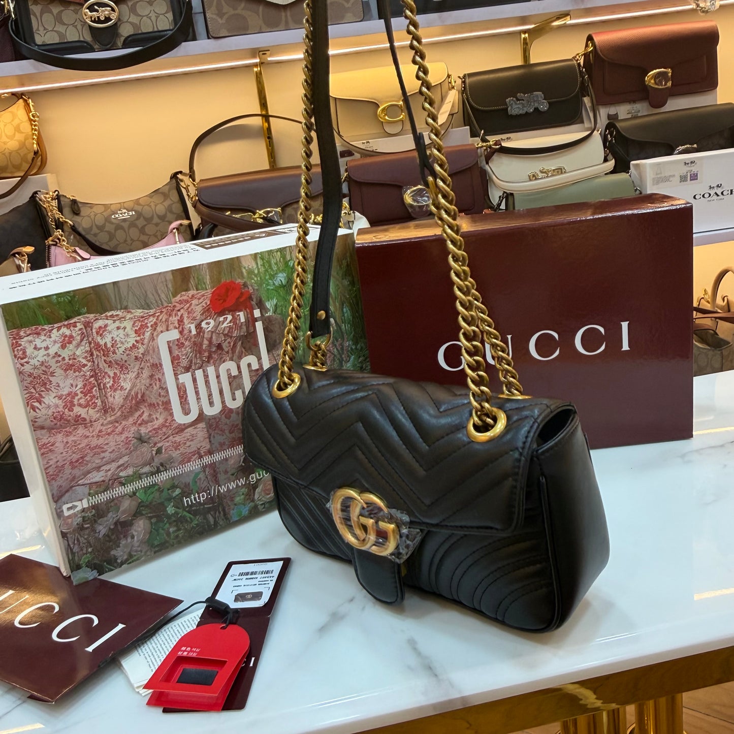 GG Marmont Sling/Shoulder Bag- Black