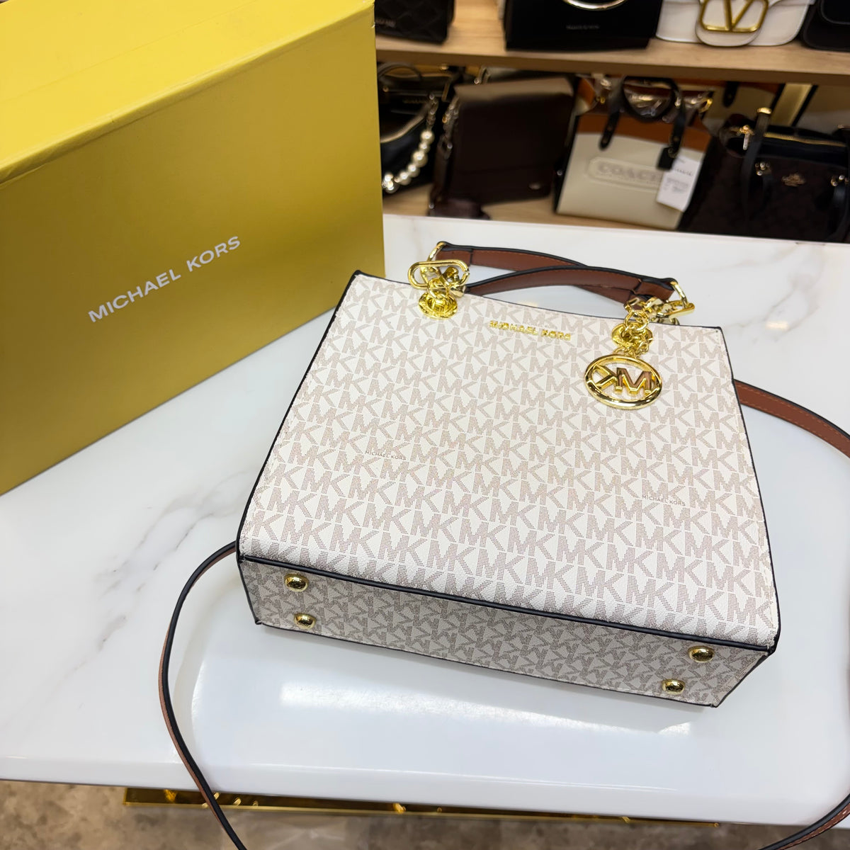 MK Cynthia Satchel - White