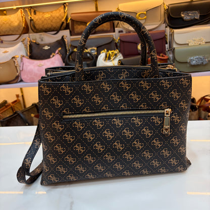 GUS Arlena Girlfriend Satchel - Black Monogram