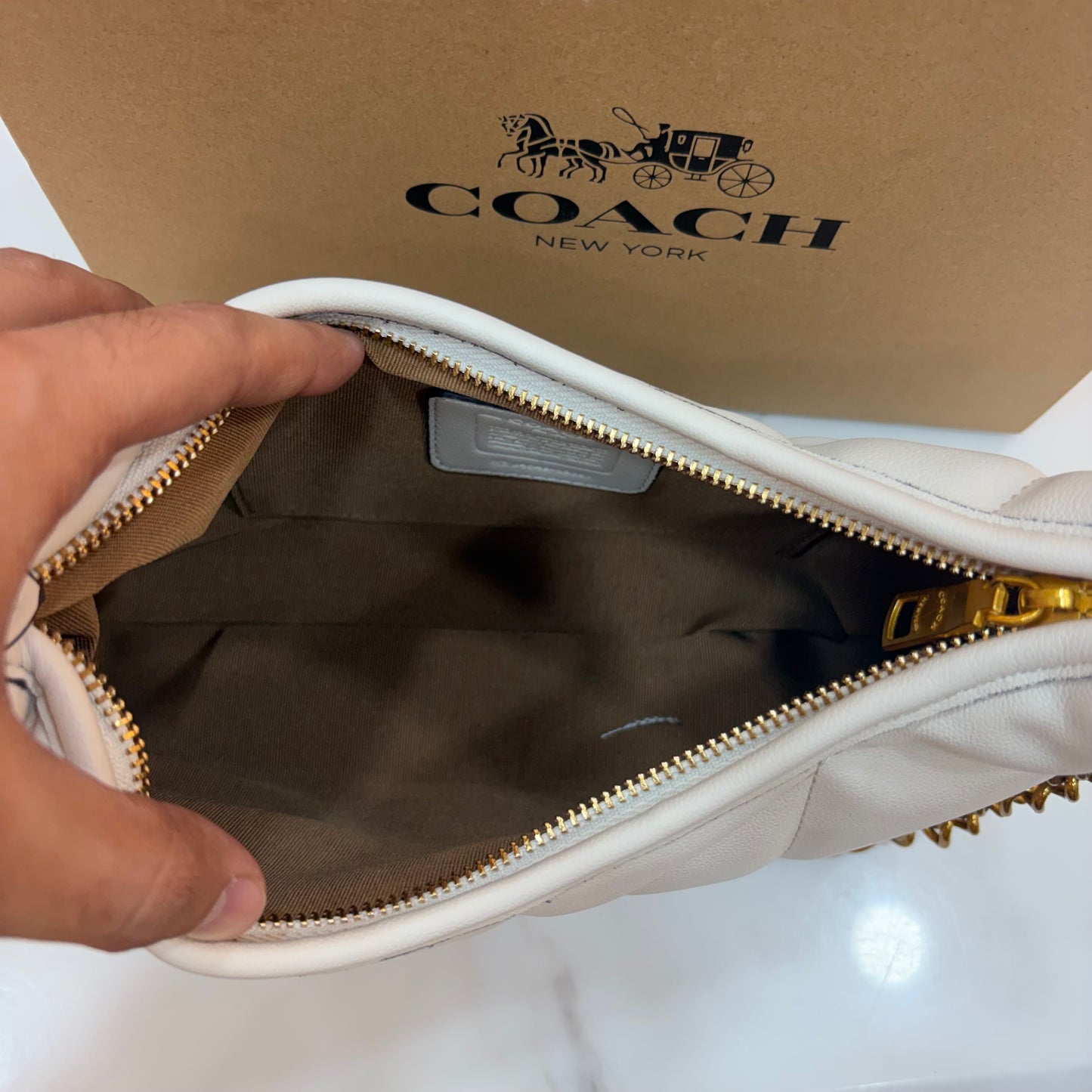 COCH JULIET Soft Quilted Handbag - White