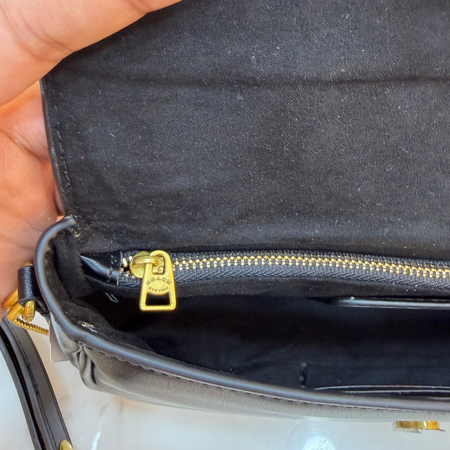 COCH Brook Flap Chain Bag - Black