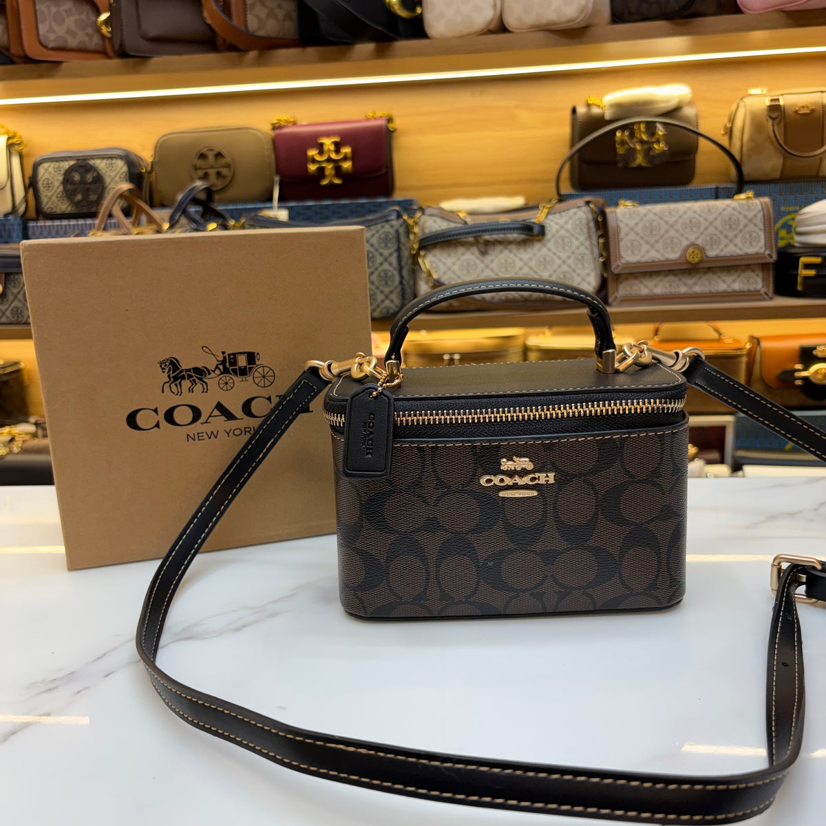 Coch Rainer Crossbody Bag - Coffee Colour
