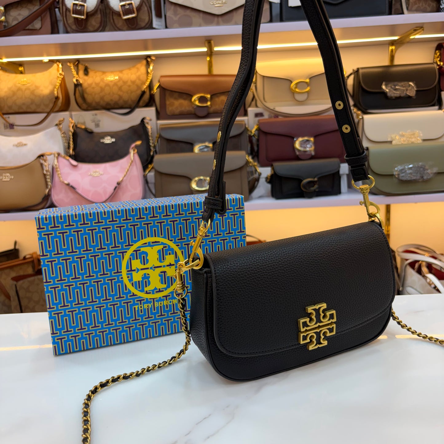 TB Britten Convertible Crossbody Bag - Black